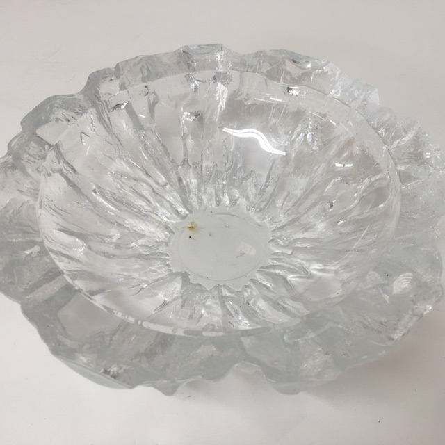 ASHTRAY, Glass Texture - Flower